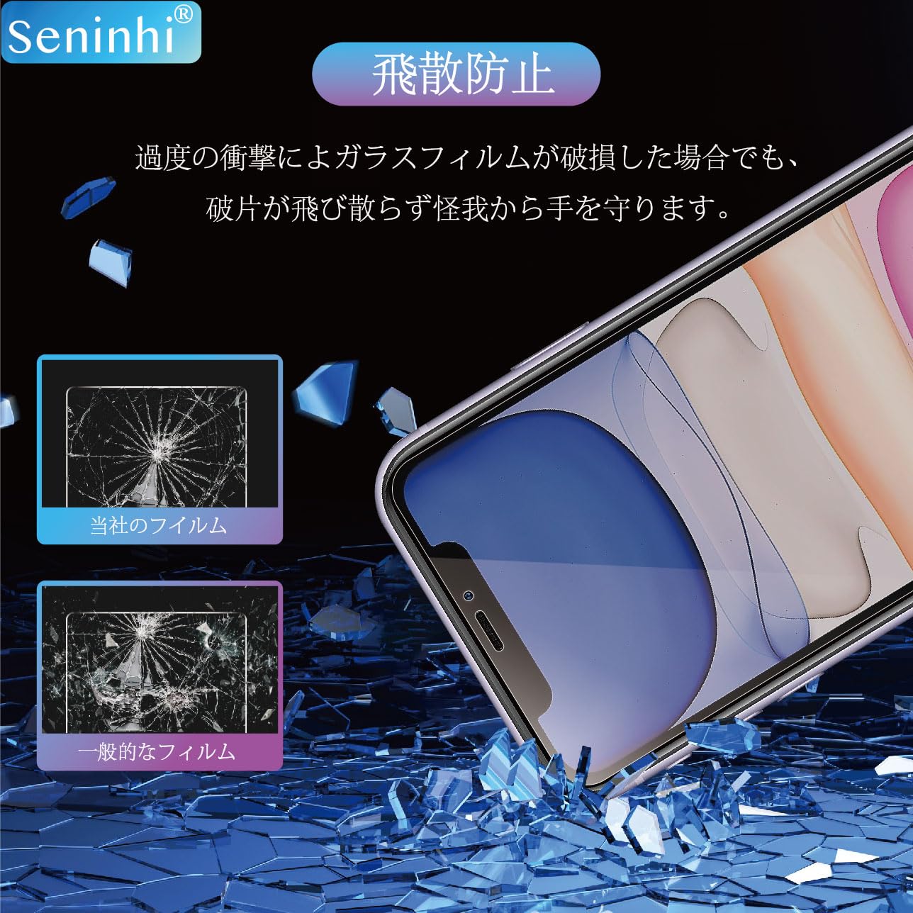 Amazon.co.jp: seninhi 覗き見防止 対応 iPhone 11 Pro ガラスフィルム 