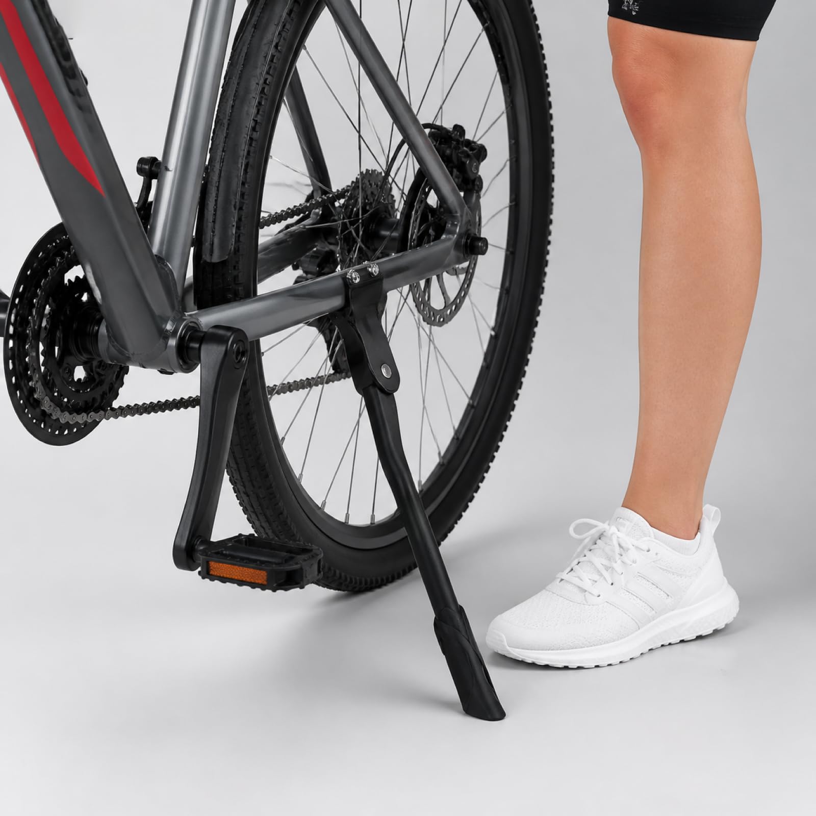 Stojak na rowery 24-29", uniwersalny stojak boczny, z regulacją wysokości, aluminiowy stojak na rowery górskie, stojak na rower górski, MTB, rower miejski, stojak na rower wyścigowy