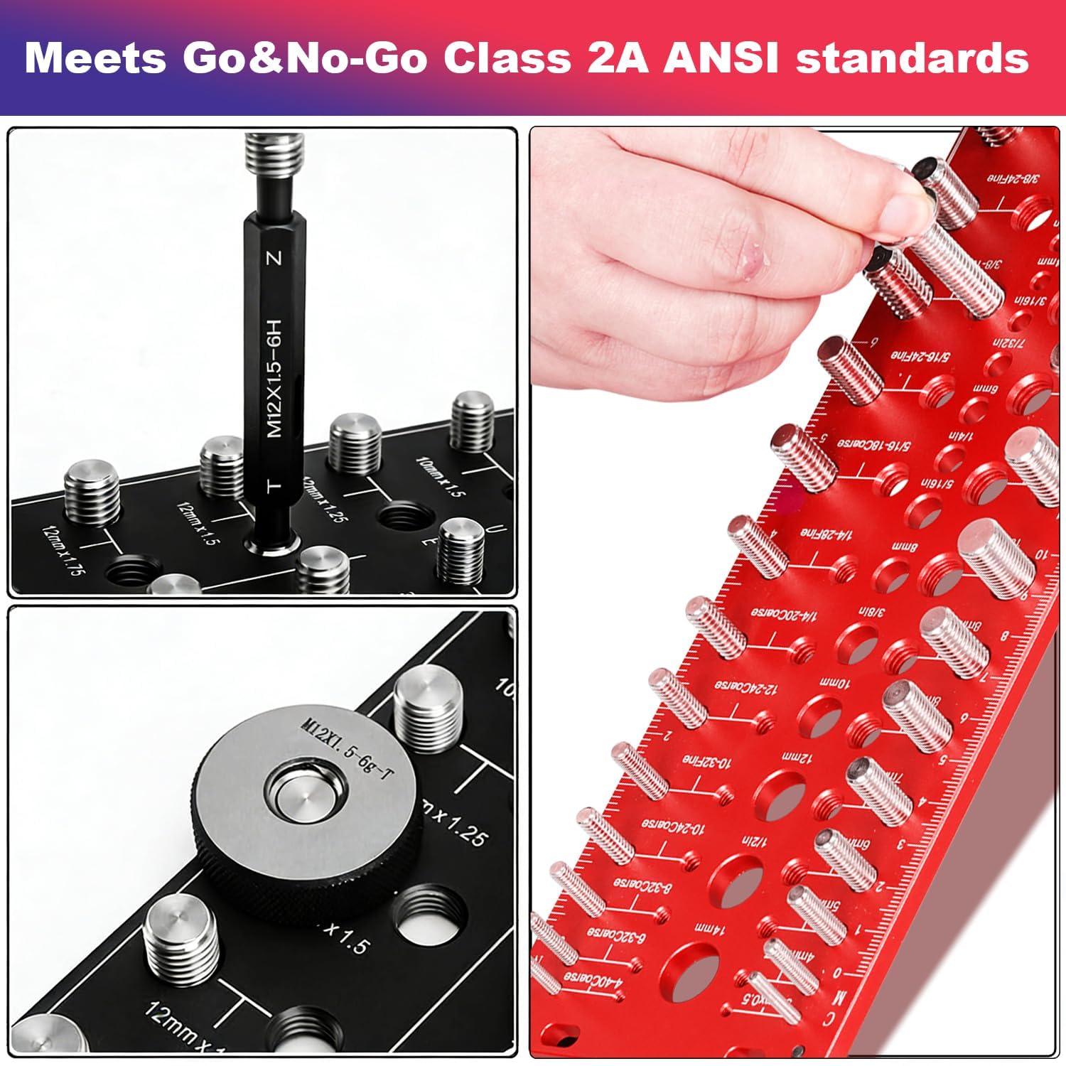 Nut and Bolt Thread Checker - SAE & Metric -2