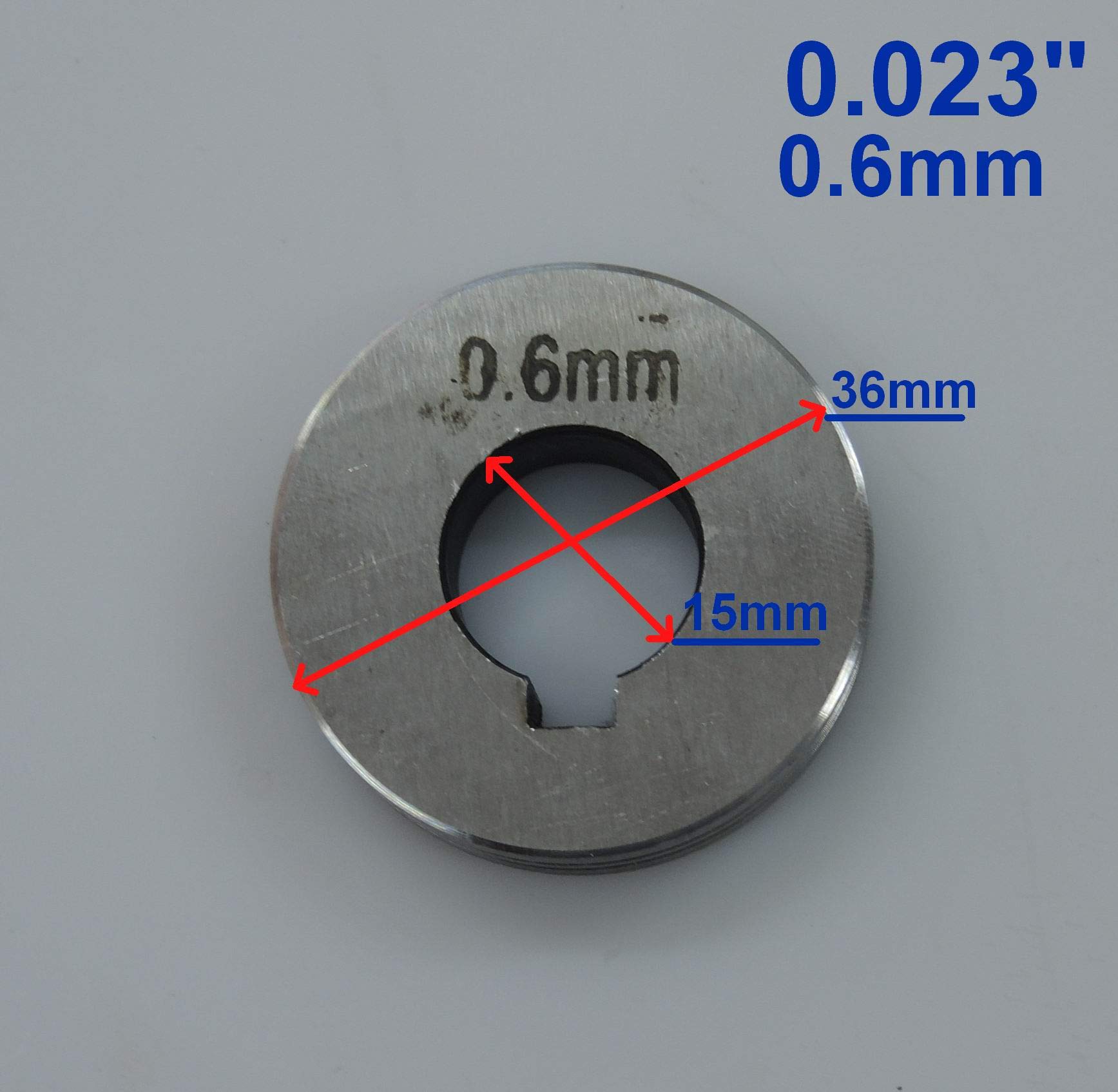CHNsalescom MIG Wire Feed Drive Roller 0.6 0.8 0.9 1.0 1.2mm OD:36mm ID:15mm W:11mm (V-Groove .023