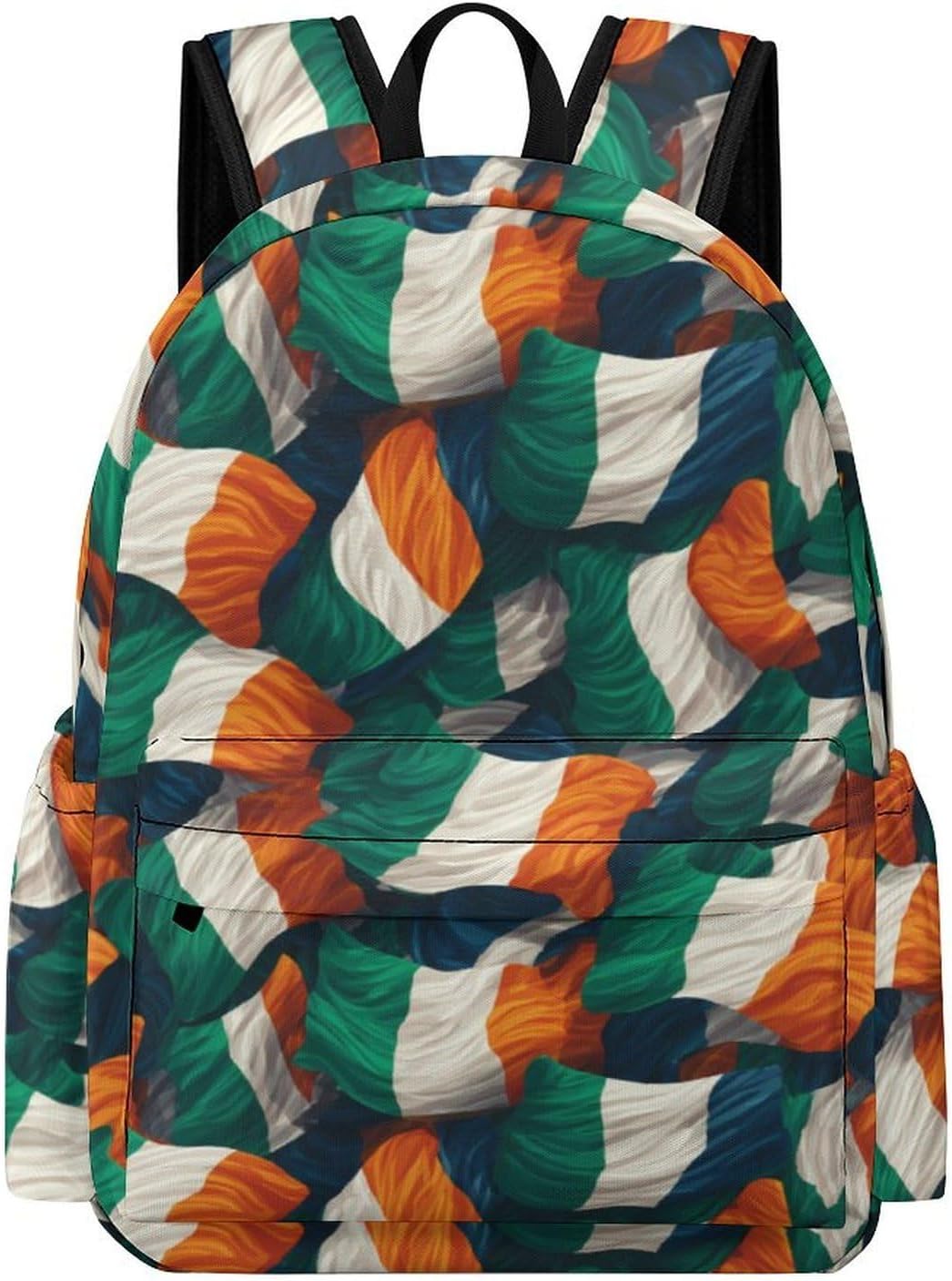 Waving Ireland Flags Novelty Backpack Lightweight Daypacks