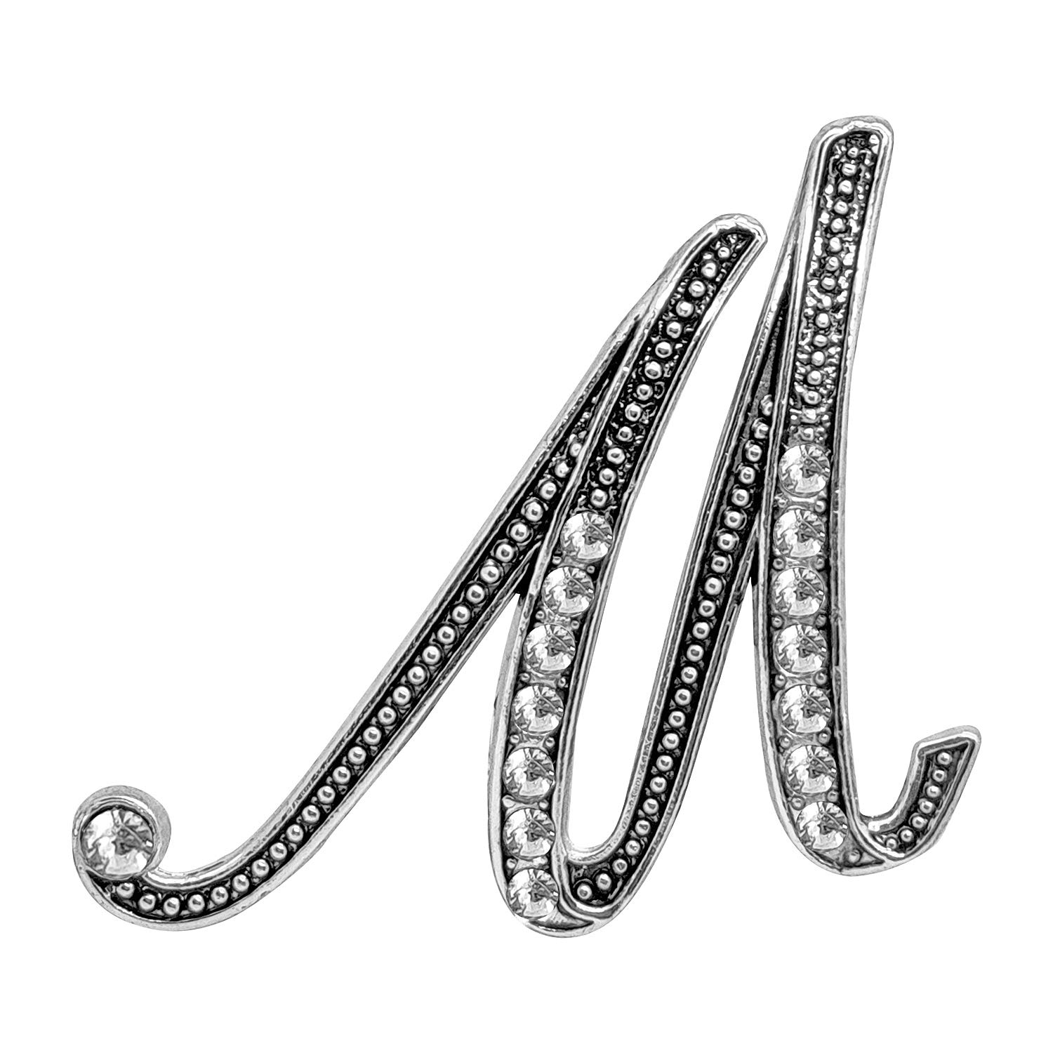 FURE M Initial Metal Brooch (Antique Rhodium) for Men & Women (B08CB5NVTS) Amazon Price History, Amazon Price Tracker