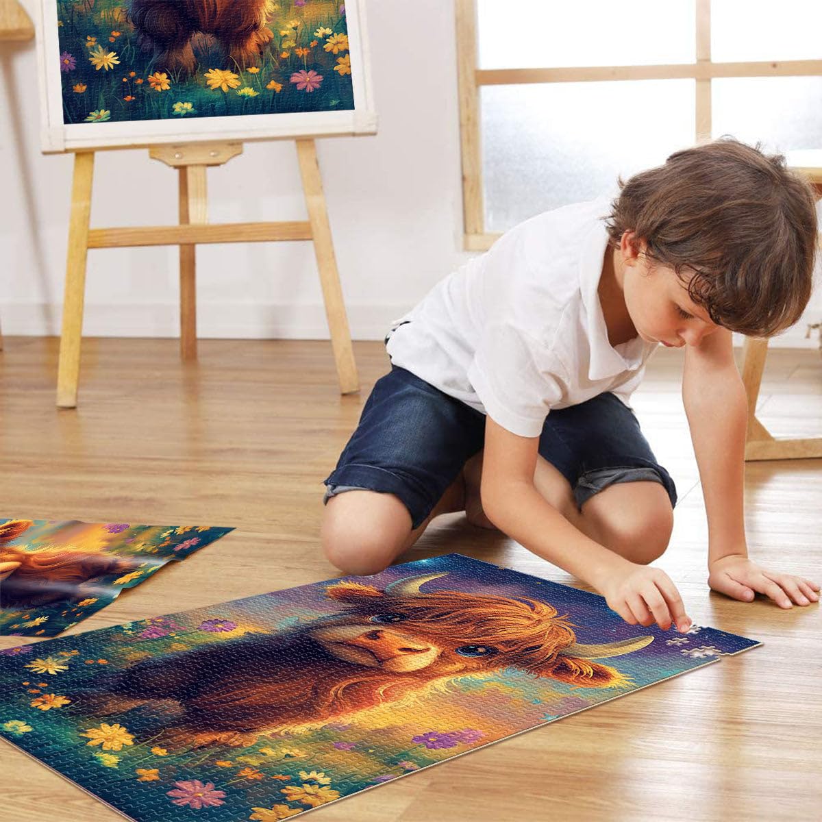 Puzzle 2000 pièces pour Adultes, Joli bébé Yak, Jeu éducatif, défi, 70x100cm, pour Adolescents de 14 Ans et Plus