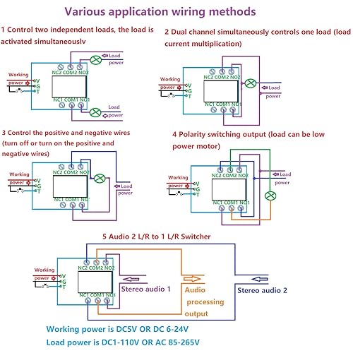 Miniatura 6 de DC 5-24V 12V 3-5A Flip-Flop Latch DPDT Módulo de relé biestable autobloqueo doble placa de interruptor para Ardiuno MEGA AVR LED (4)