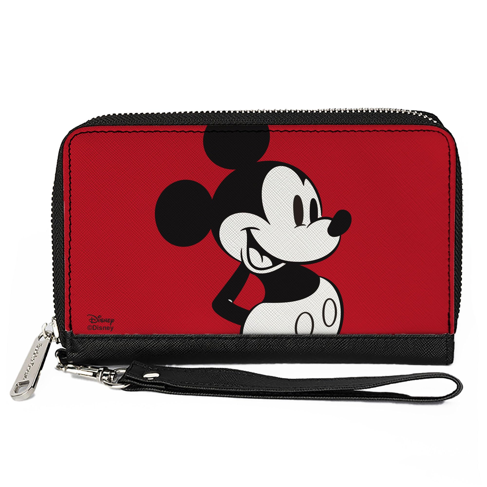 Buckle-Down Women's PU Zip Around Wallet Rectangle-Mickey Mouse, 7.5