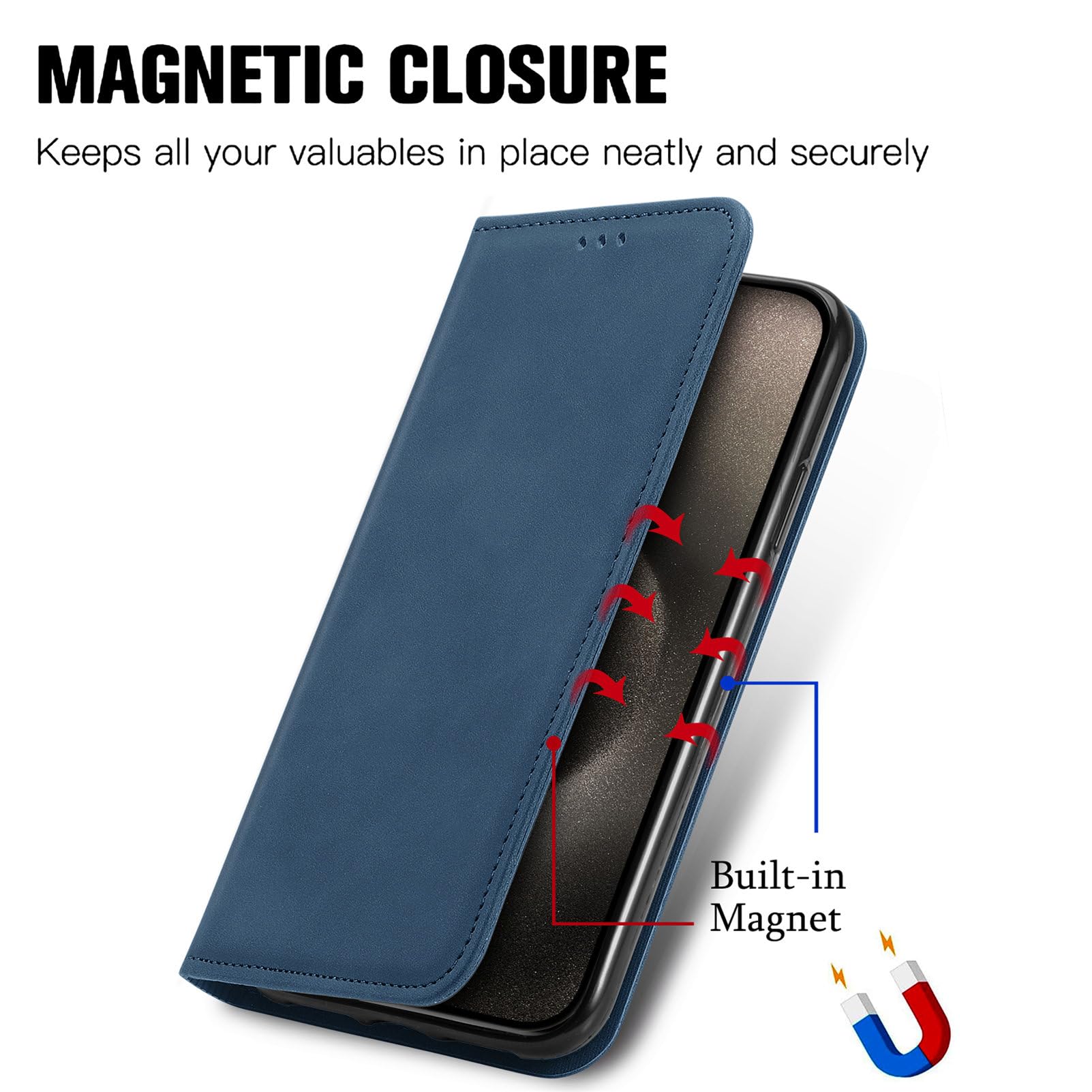 Phernykas Cover per Motorola Moto Edge 60 Pro Libro Pelle Portafoglio, [Porta Carte] [Magnetica] Premium PU Flip Wallet Custodia Cellulare Protection per Motorola Moto Edge 60 Pro Leather Case, Caffè
