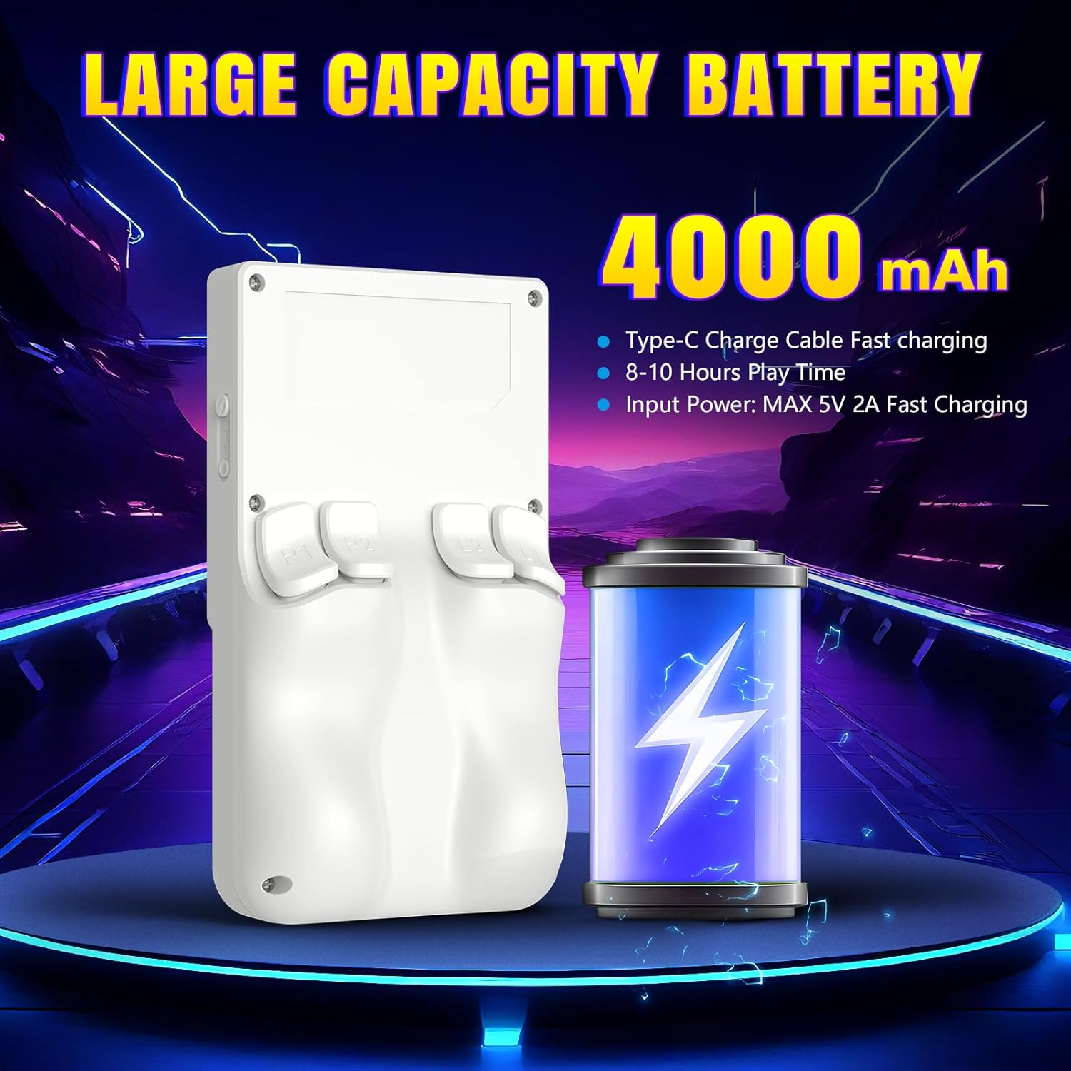 R36TMAX Upgraded Retro Handheld Game Console with 4000mAh Battery, 4.0'' IPS Screen, Retro Gaming Console with Portable Case, Supports WiFi Networked Fighting and OTG (Classic White) - Image 7