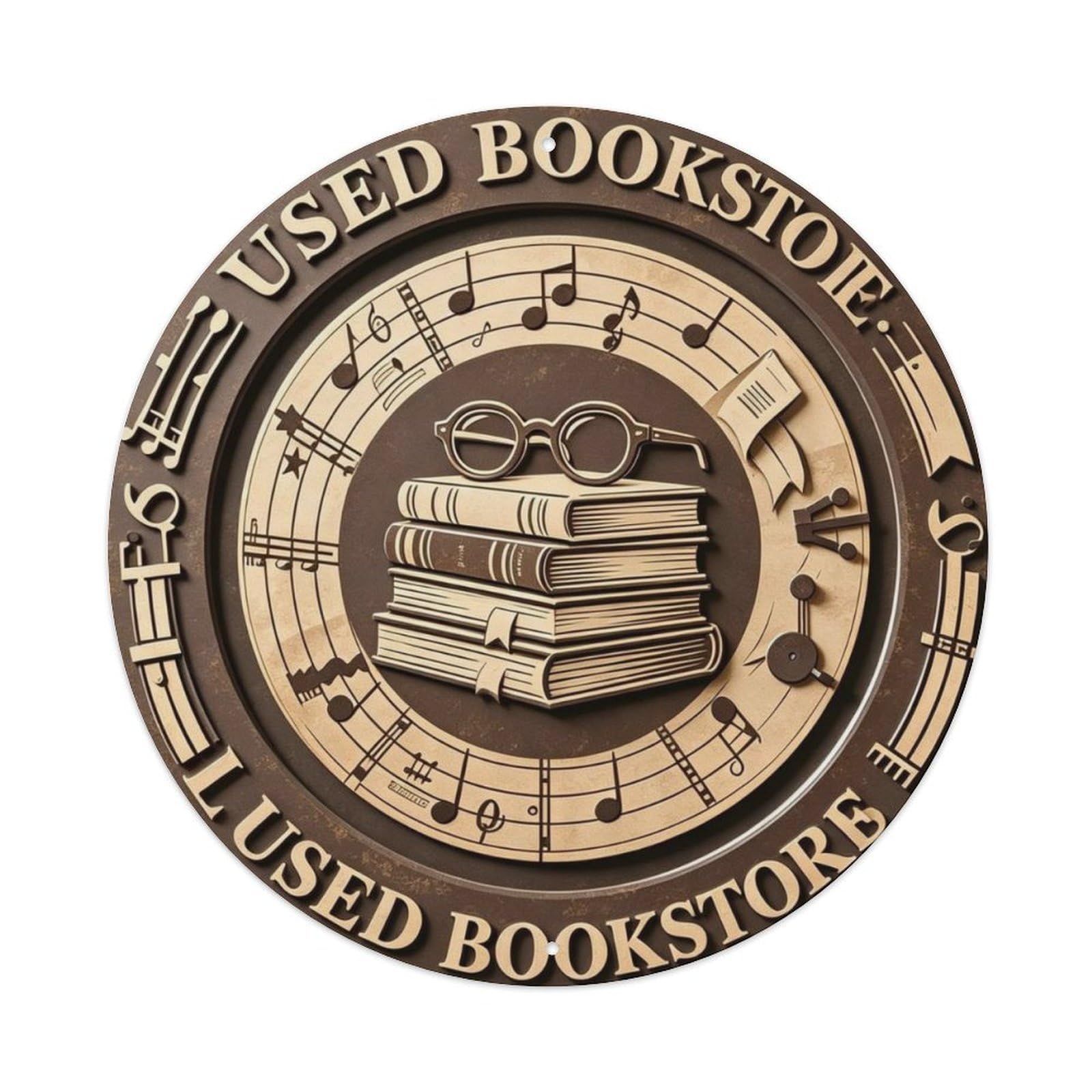 Used Bookstore Metal Tin Sign Plaque