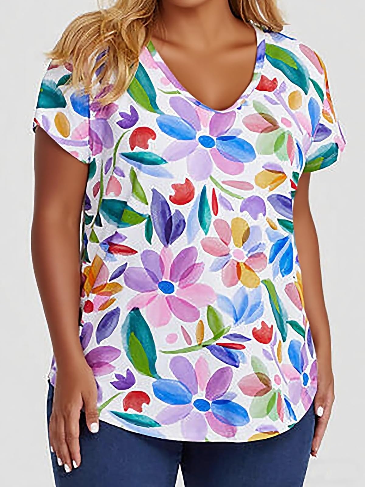 Nihsatin Women's Plus Size Lace up Ribbed Tops Casual T-Shirts Gothic Corset Top