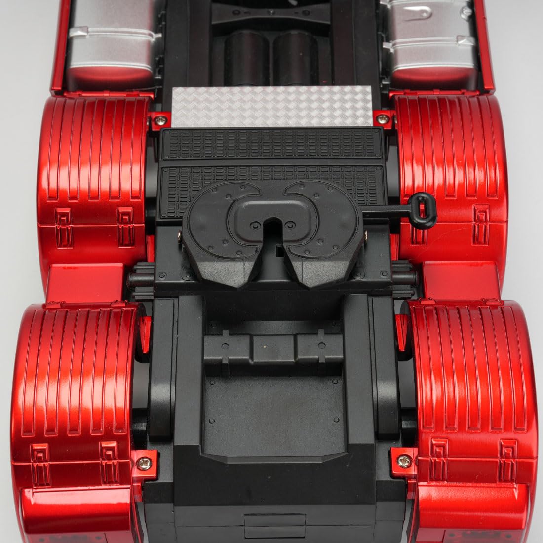 Camion trattore RC scala 1/18 6x4, 2,4 GHz telecomando resistente semi camion con trazione posteriore, luci e suono, compatibile con rimorchio piatto opzionale, modello da collezione hobby per adulti