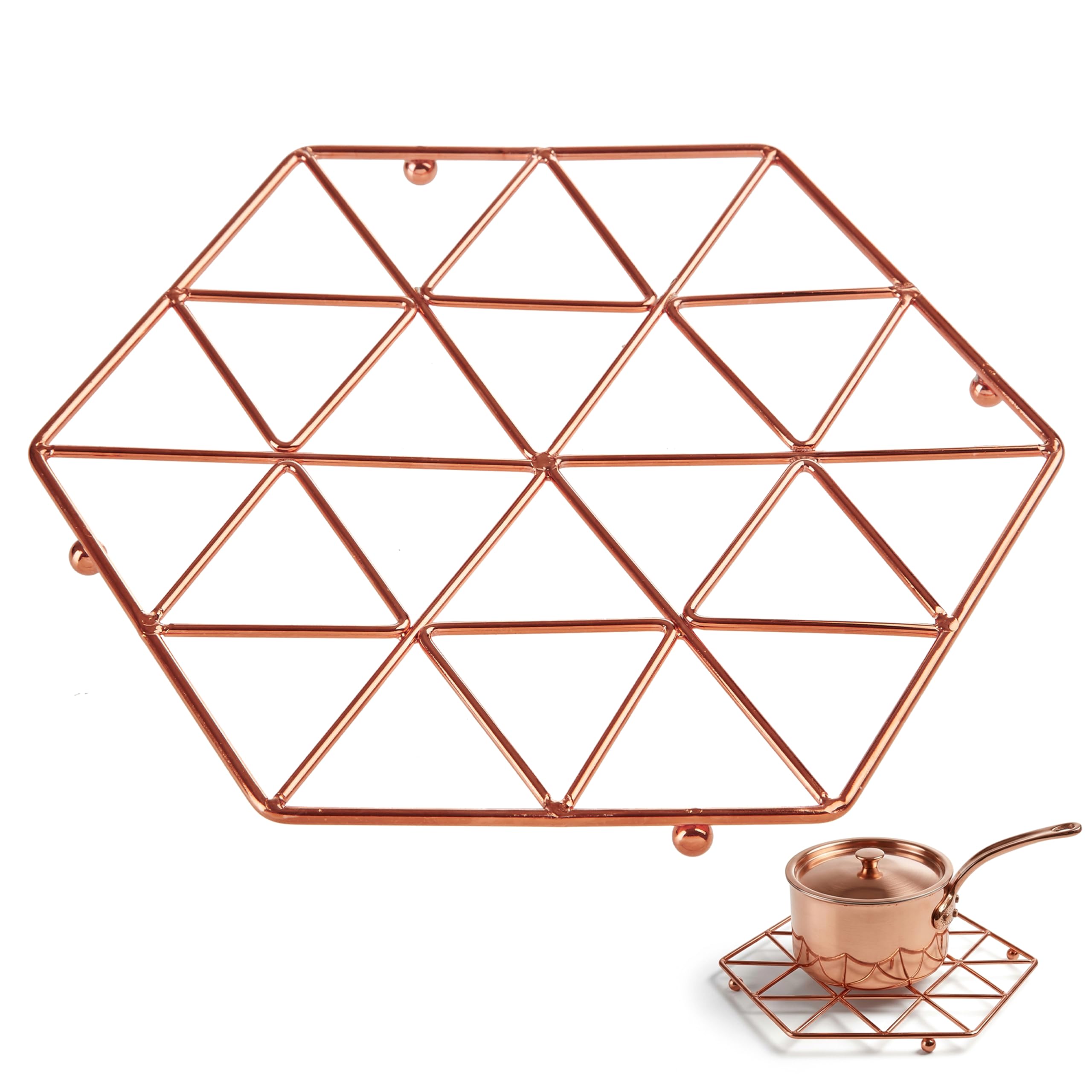 Orsina Copper Finish TrivetStylish Wire Trivet For Protecting Surfaces From Hot Pots And PansDurable Metal from B&Q