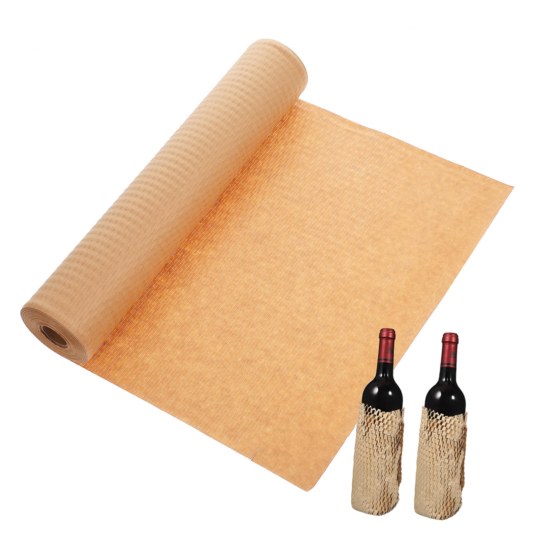 Zerodeko Rouleau de Papier D'emballage Alvéolé Coussin Enveloppant 1 Roll Protection Résistant aux Dommages Emballage de Colis pour Verres et Assiettes