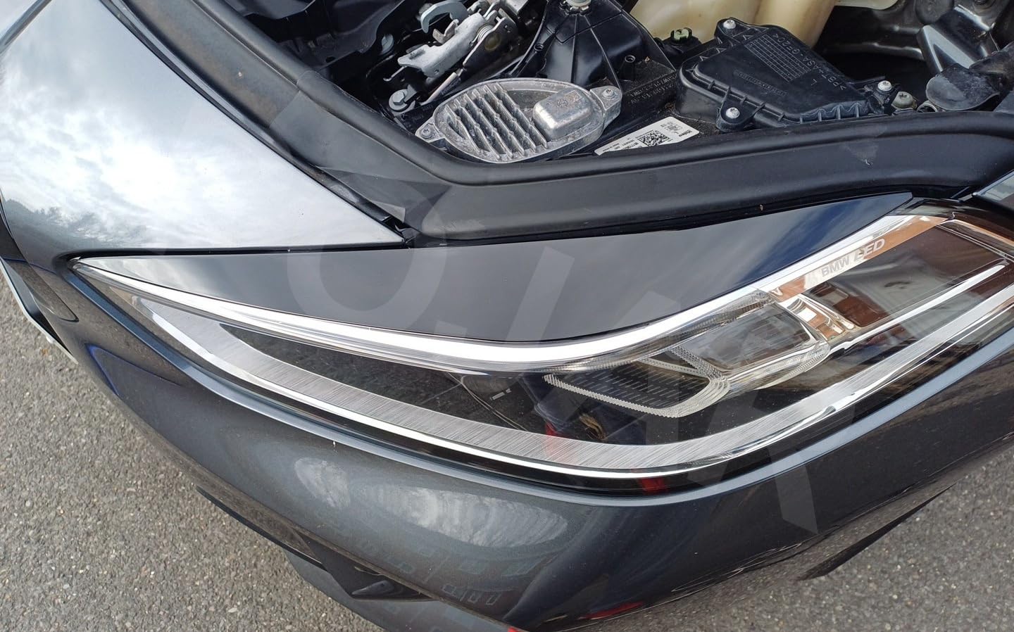 Copertura Fari Sopracciglia Palpebra BMW Serie 1 F40 2019-2024 Nero Lucido