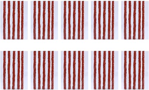 Akozon Kit de reparación de neumáticos, 50 piezas sin cámara para reparación de neumáticos, tira de goma para scooter, bicicleta, automóvil,