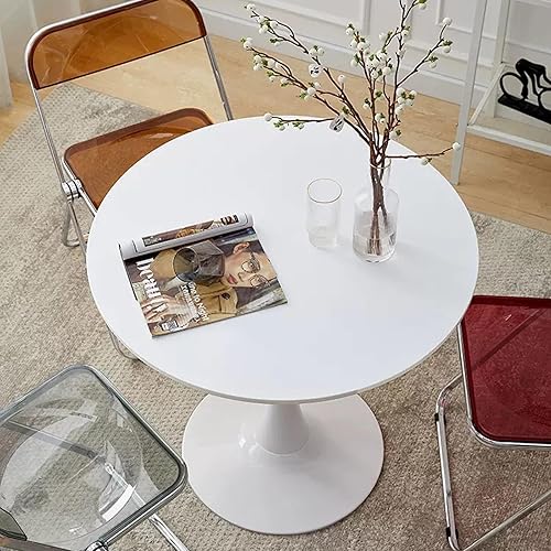 Miniatura 2 de Mesa de comedor redonda pequeña de 24 pulgadas para 2-4 personas, mesa de tulipanes de madera moderna de mediados de siglo para cocina, sala de