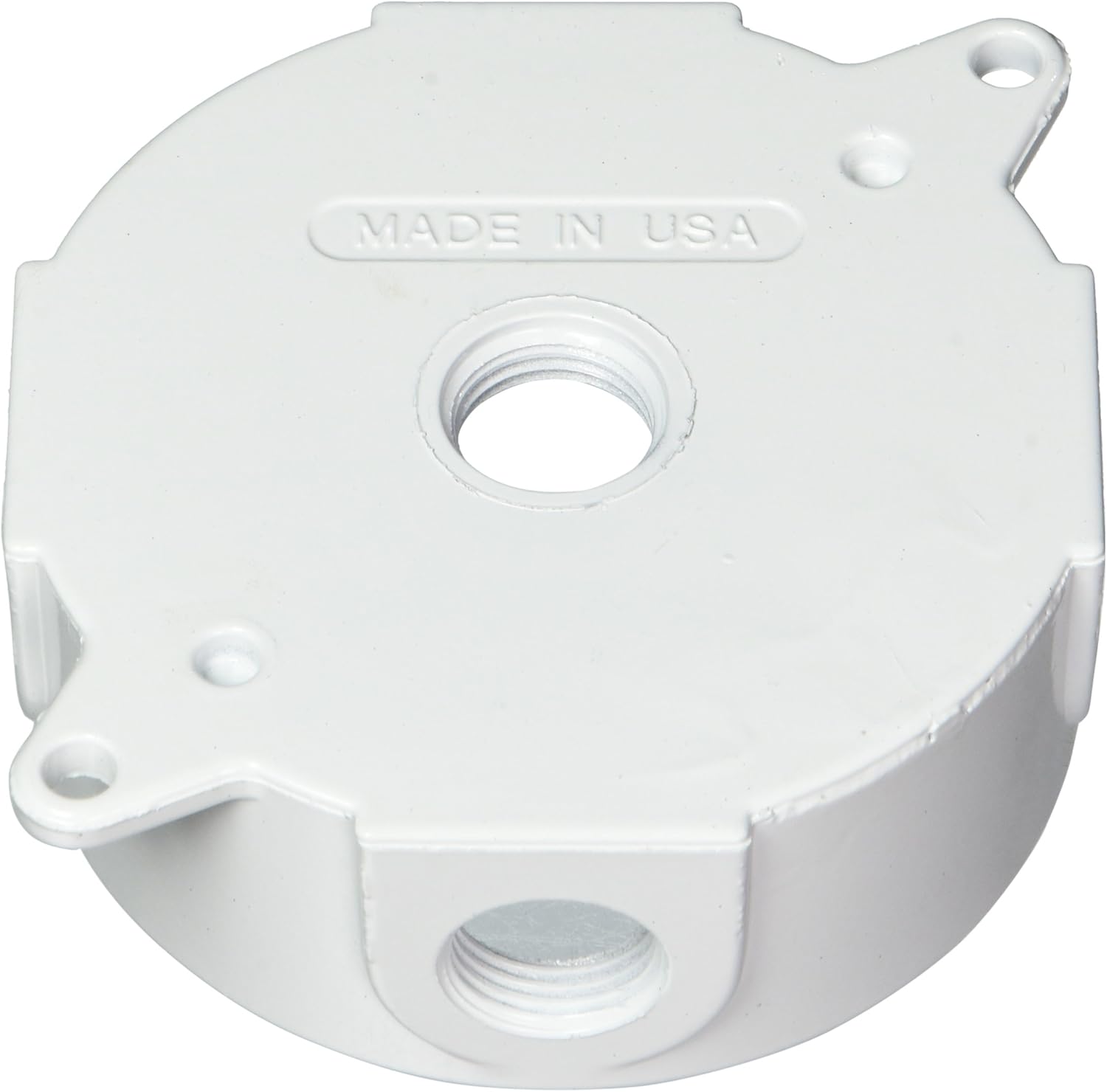 Greenfield Made in The U.S.A. RB25WS Series Weatherproof Electrical Outlet Box, White - 