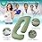 Sasttie Pregnancy Pillows for Sleeping, Jumbo U Shaped Cooling Full Body Pillow with Removable Cover, Pregnant Women Must Haves, Maternity Essential, Green