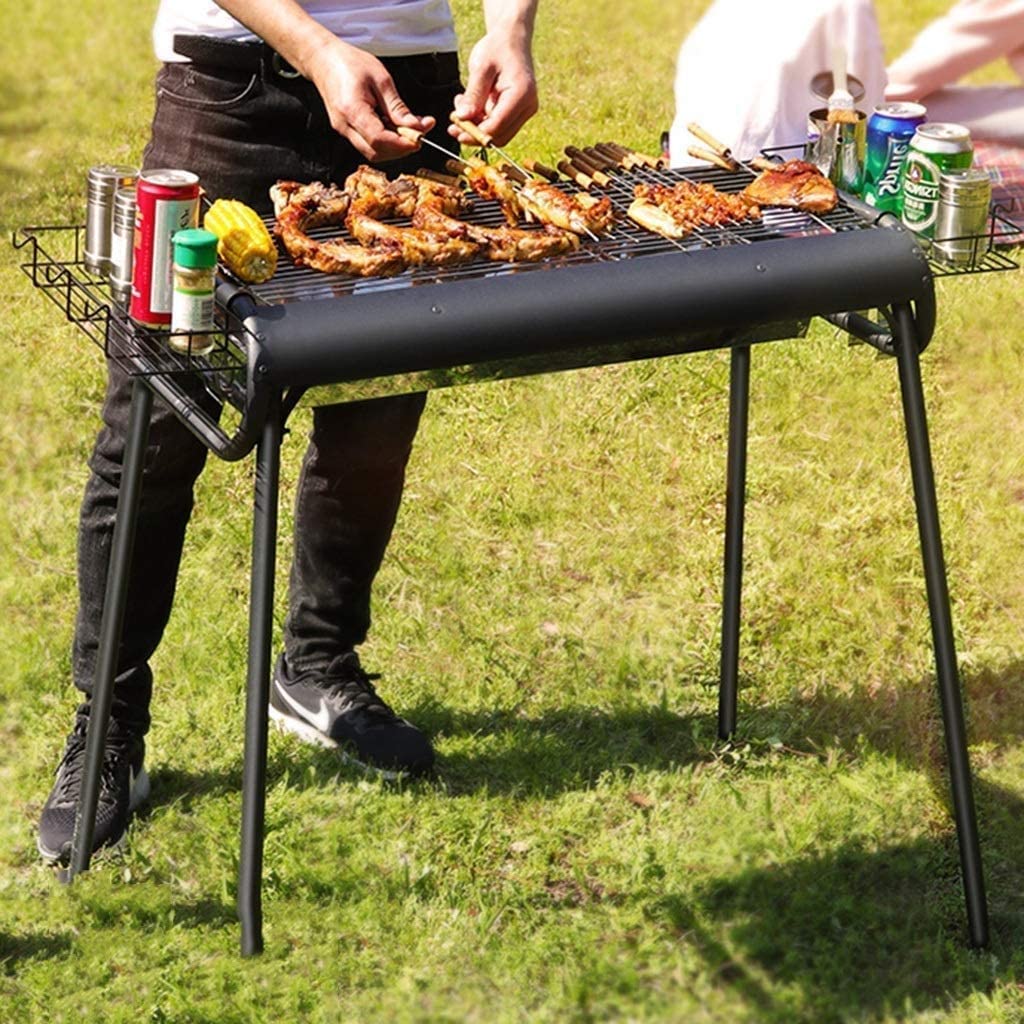 Campingowy grill węglowy Domowy grill ogrodowy Ogród Piekarnik wędzarniczy Grill ze stali nierdzewnej Składany grill na zewnątrz Odpowiedni dla 5-8 osób,Grill zewnętrzny