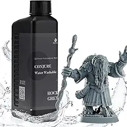 Resina lavável com água 1KG da Chitu Systems, pós-processamento mais rápido, resina de impressora 3D fácil de limpar, resina de fotopolímero padrão 405nm para impressoras 3D (Cinza Rock 1000g)