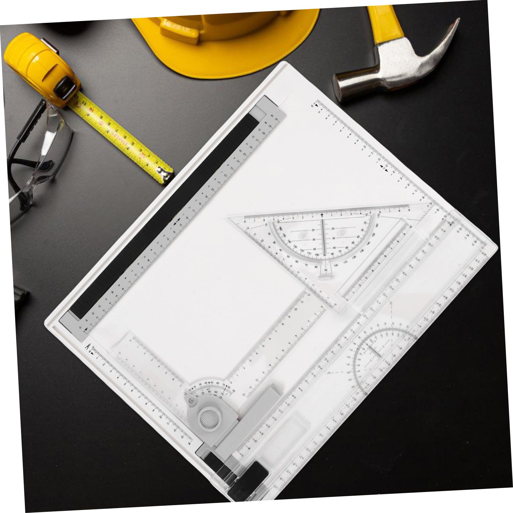 Uonlytech Tavola Portatile Per Tecnico e Architettonico Righelli e Scale Multifunzionali Leggera e Facile Trasportare Per Viaggi Esigenze Progettazione