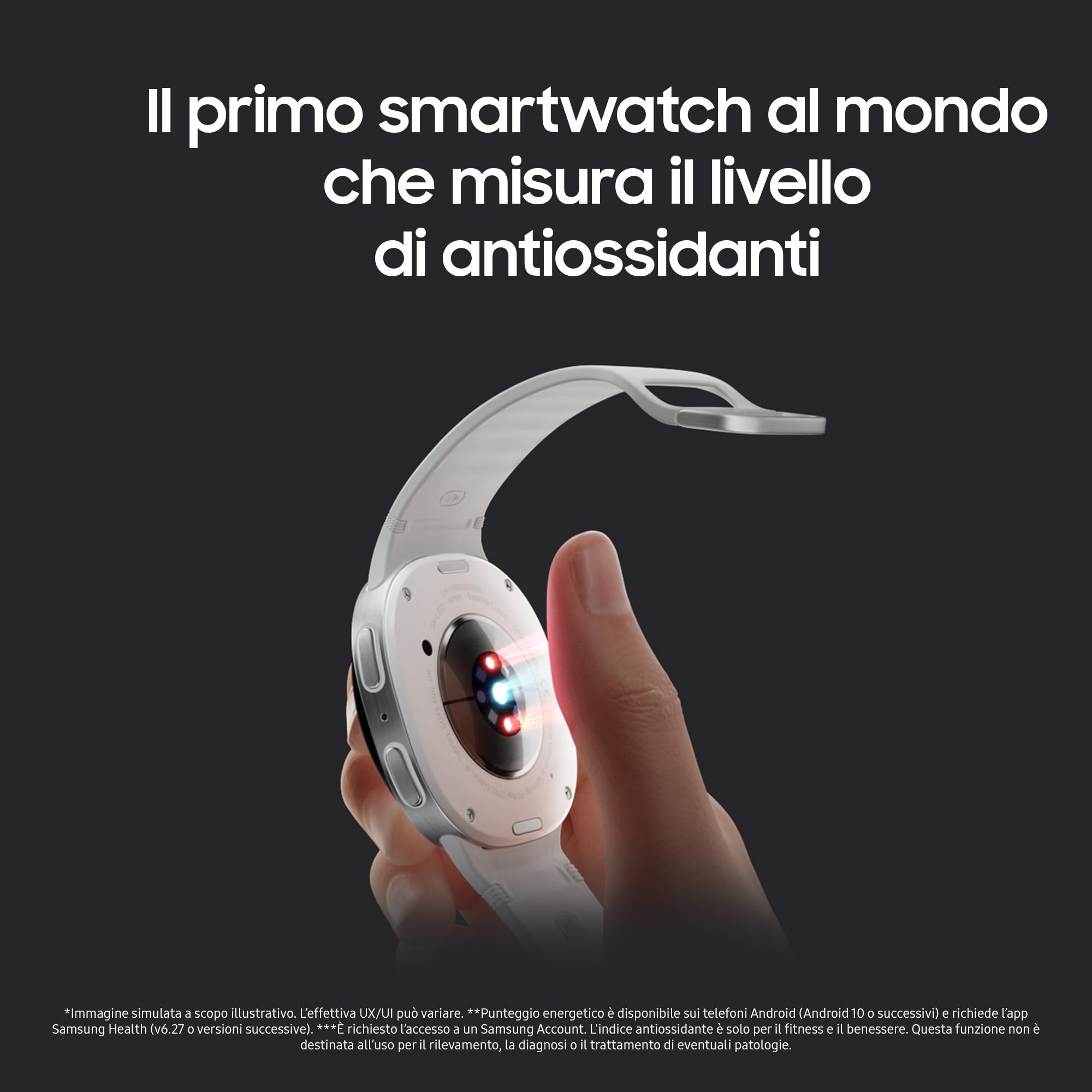 Samsung Galaxy Watch8 (Dark Gray, BT, 44mm) Smartwatch Galaxy AI, Allenatore Personale, Design Resistente agli Urti, Processore 3nm, Monitoraggio Attività Fisica e Sonno, One UI 8 [Versione Italiana]