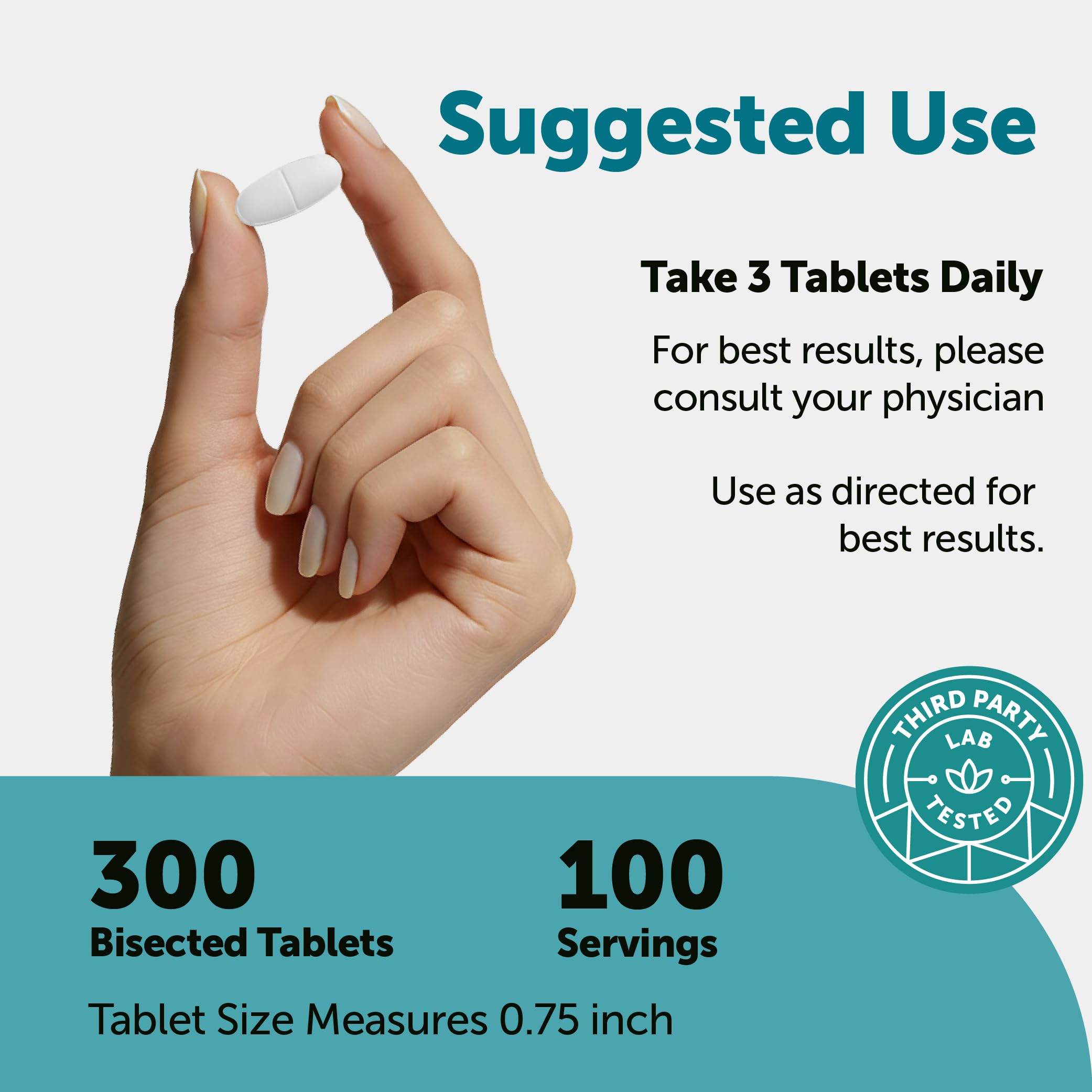 Micro Ingredients Glucosamine Chondroitin MSM and Turmeric Supplement, 300 Bisected Tablets | Joint Supplements for Men & Women* | 7-in-1 with Boswellia, Hyaluronic Acid, & Collagen Complex — Amazon image 4