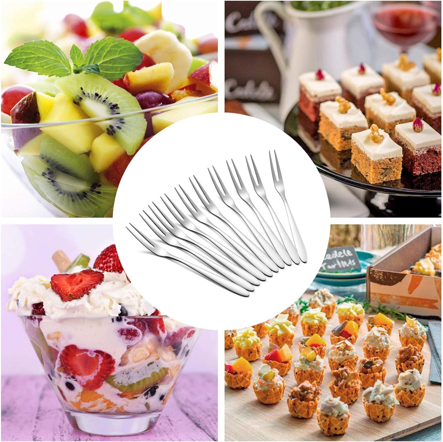 Vaa Dream Stainless Steel Fruit Forks - 12 Piece Set -6
