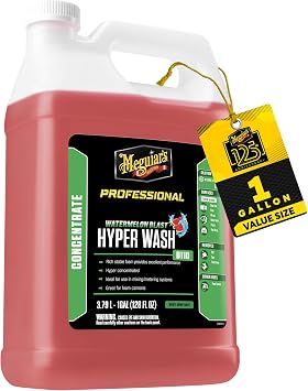 Meguiars Professional D110 Detailer Hyper-Wash, 1gal | Lifts Off Dirt and Leaves a Rich Shine, Car Wash Soap Helps Preserve Wax, Highly Concentrated Formulation for Extended Use