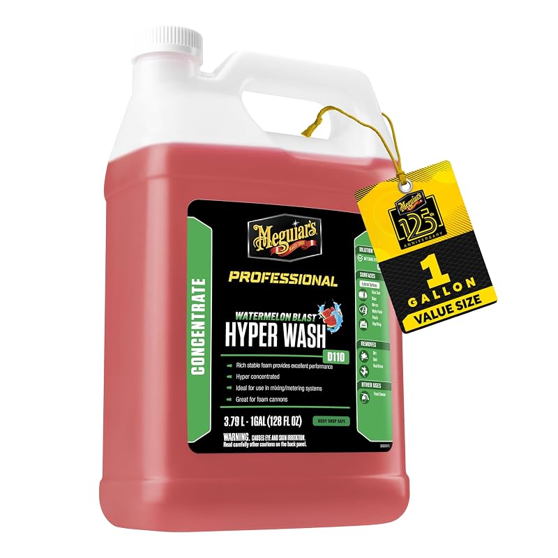 Meguiar's D110 Hyper Wash Shampoo Automotivo Concentrado para Lavagem e Espuma, 3,79 L