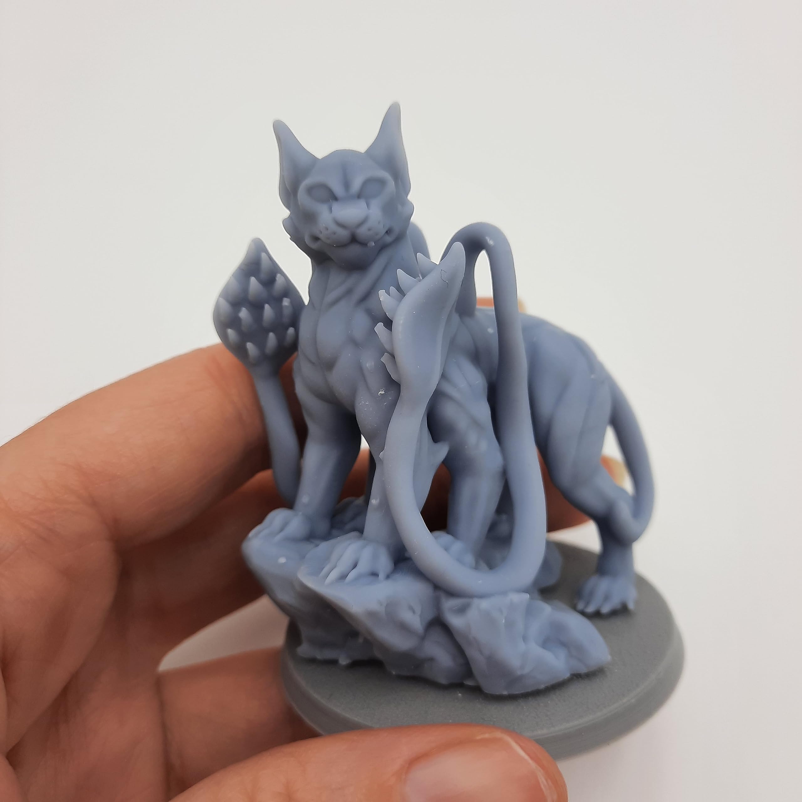 Displacer Beast, Standing - RPG - Dungeons and Dragons - DND - Pathfinder - Lord of The Ring - Figurine Miniature (Gray/Unpainted)