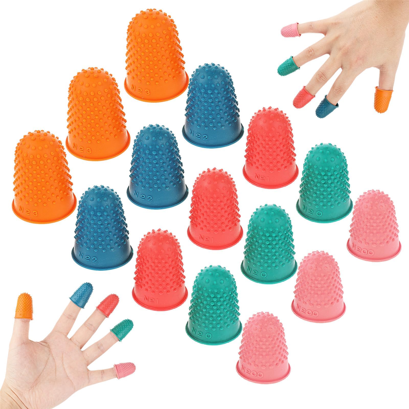 CLAIRLA Rubber Fingers Tips Guard Anti Slip Rubbers pad