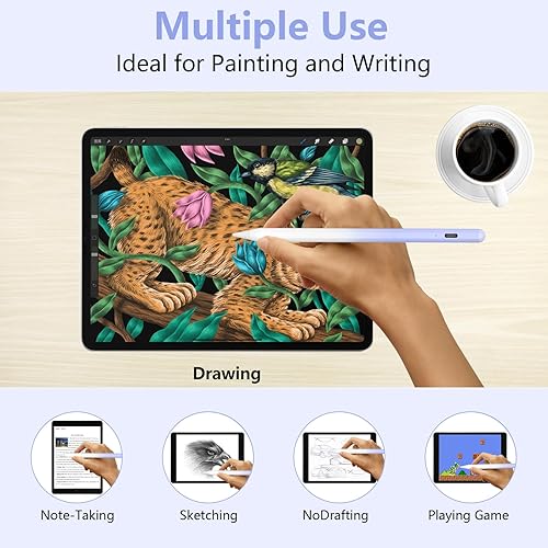 Miniatura 123 de Lápiz óptico para iPad 2018-2023 con rechazo de palma, lápiz activo para iPad de 10ª/9ª/8ª/7ª/6ª generación, para iPad Pro de 11/12.9 pulgadas