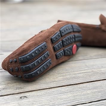 Men's Soft Suede Driving Loafers Shoes Handmade Moccasin Slippers Business Shoes Leather Loafers Casual Shoes for Men Slip On Boat Shoes