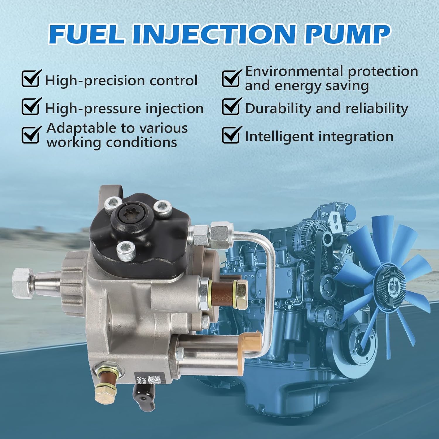 8-97328886-5 294000-0266 4HK1 HP3 Fuel Injection Pump for Komatsu 2004-2007 Isuzu 5.2L NPR Trucks, Fuel Pump Replacement Parts 8973288865 2940000266