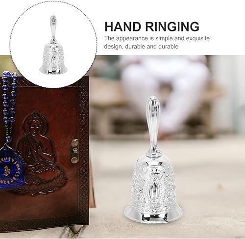 Miniatura 5 de Vaguelly Campana de mano de latón, campanilla de boda, campana, campana, alarma, campana, campana, campana, decorativa, restaurante, artesanía