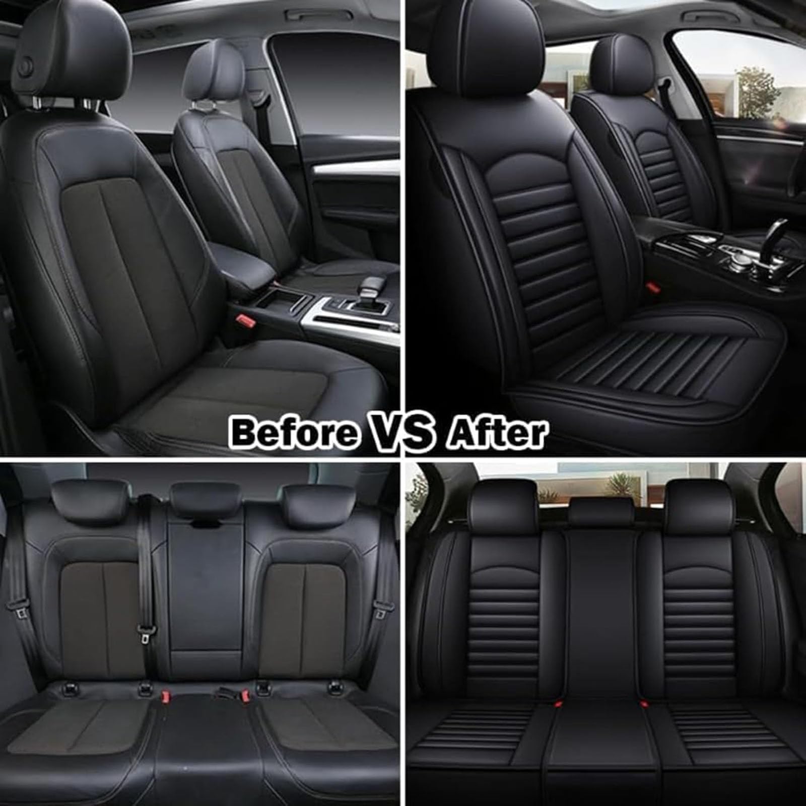 Housse Siege Voiture pour Renault 5 E Tech Electrique 2024-2026, Imperméable Ensemble Complet Cuir Premium, Couvre Siege Auto Avant Arriere