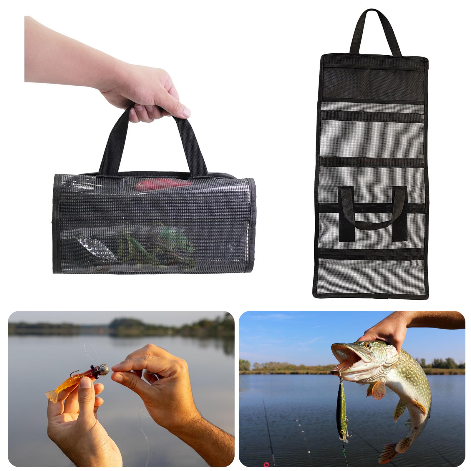 WEISUYUUS Fishing Lure Jigs Bag Case Waterproofs Fishing Baits Bag Fishing Long Vertical Jigs Case Fishing Tackle Accessories
