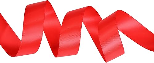 Miniatura 3 de YAMA Cinta de satén de doble cara, 1 pulgada, 25 yardas para envolver paquetes de regalo, diseño floral, accesorios para el cabello, manualidades,