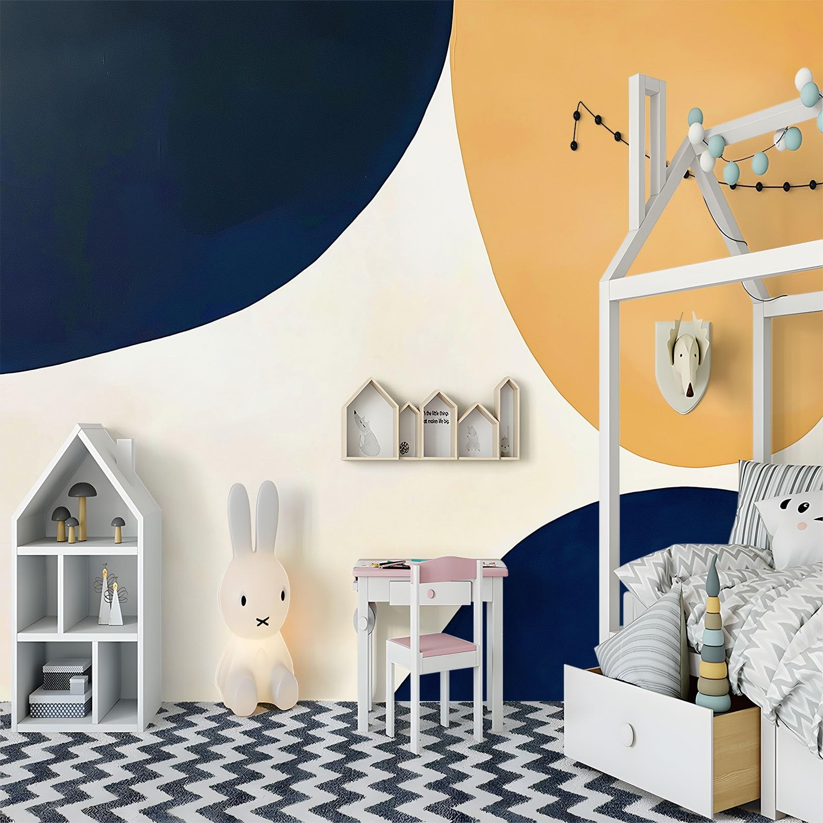 Panoramiczna tapeta ścienna z włókniny 3D minimalizm geometria kolorowe bloki dekoracyjna tapeta ścienna, obrazy ścienne do sypialni i salonu, dekoracja ścienna, 350 x 256 cm, beżowa