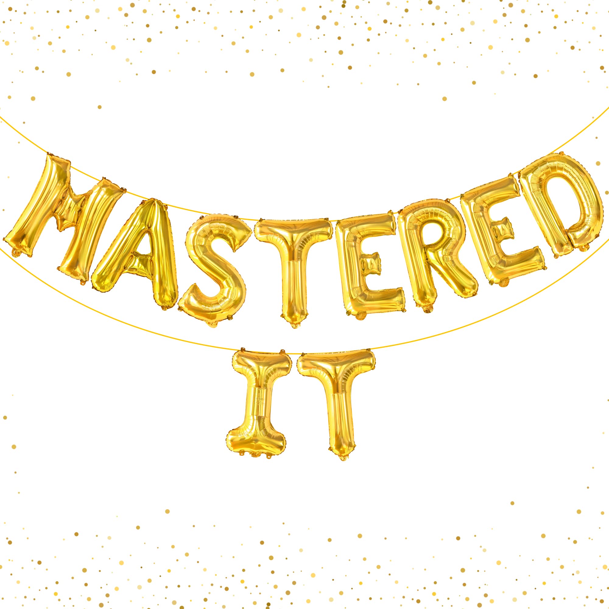 KatchOn, Gold Mastered It Balloons - 16 Inch | Gold Foil Graduation Balloons 2025 | She Mastered It Grad Decorations Class of 2025 | Masters