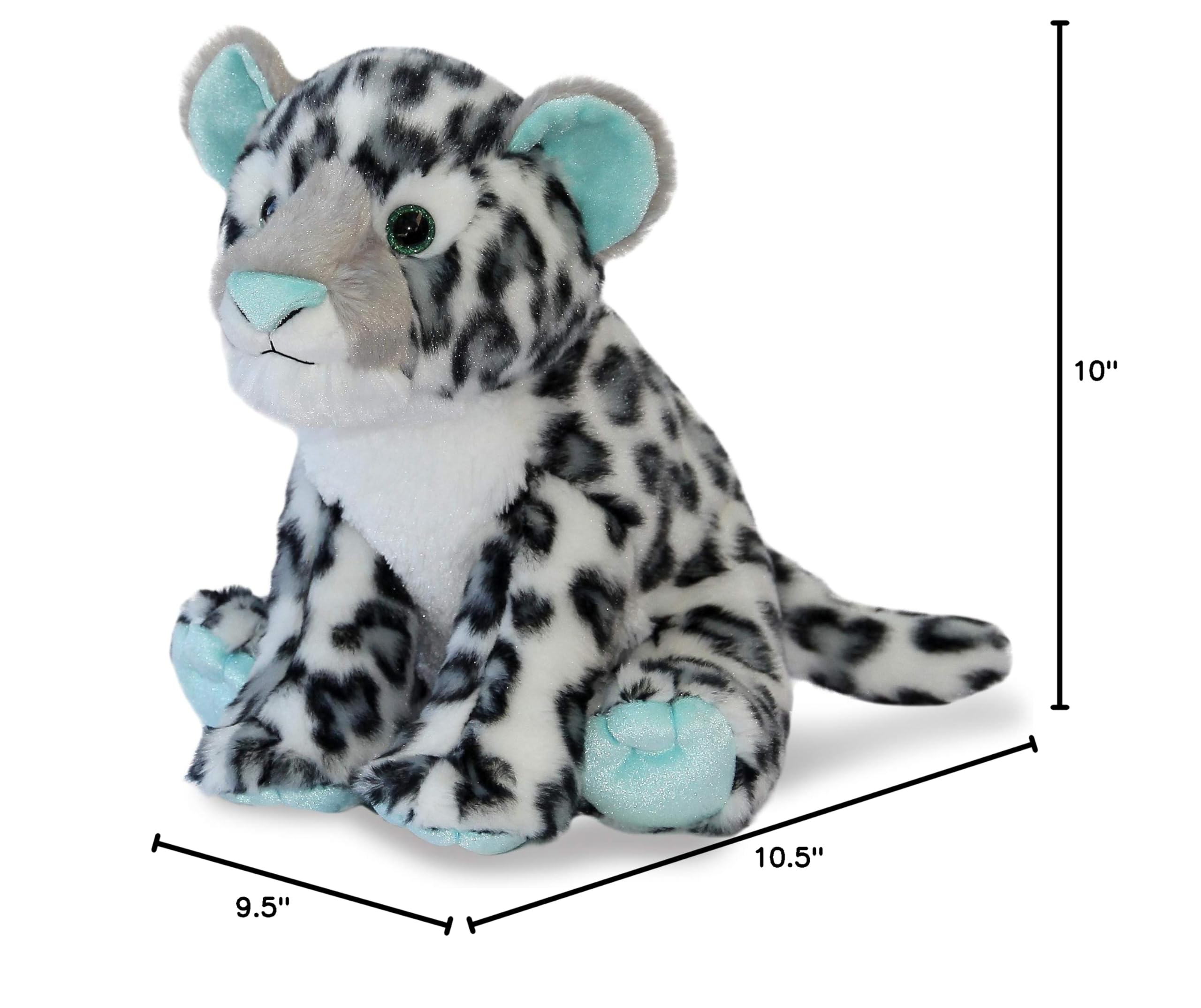 Aurora® Adventurous Destination Nation™ Snow Leopard Stuffed Animal - Global Exploration - Learning Fun - Mint 12 Inches