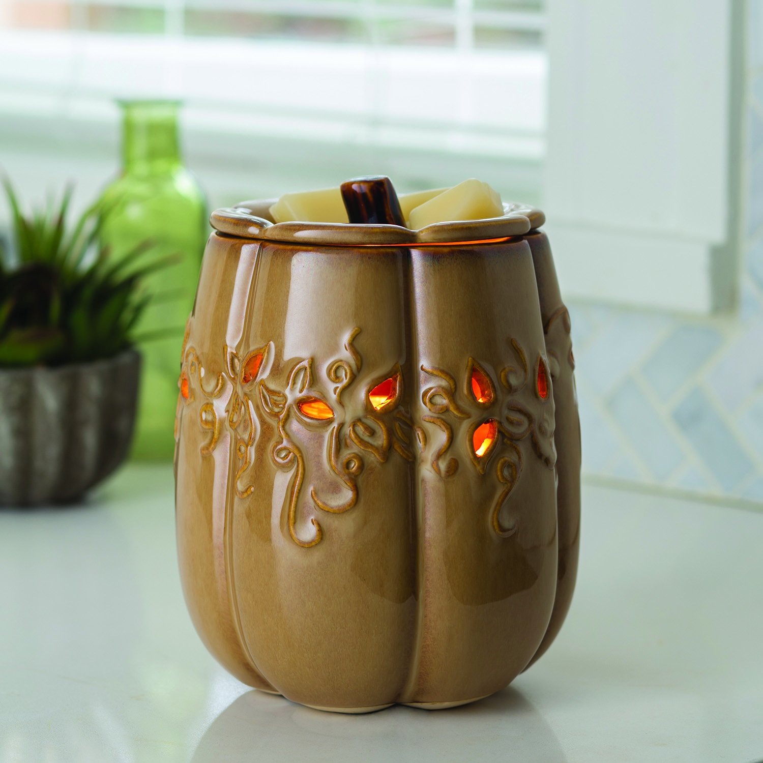 Candle Warmers elektrische Duftlampe Harvest Fall Kürbis braun