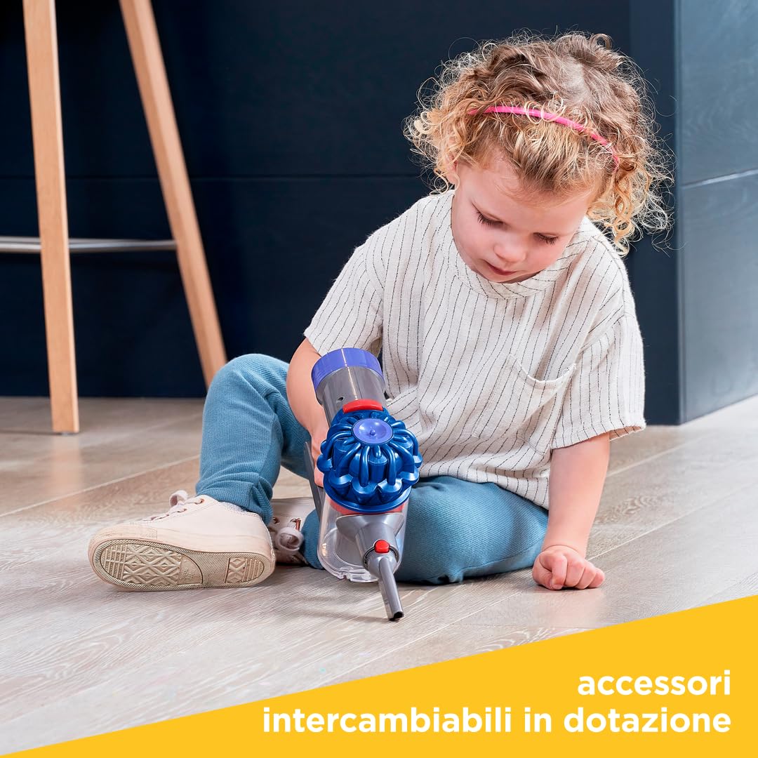 Casdon Dyson aspirapolvere senza filo | Aspirapolvere Dyson giocattolo interattivo ufficialmente autorizzato per bambini da 3 anni in su | Giochi di ruolo realistici e divertenti!