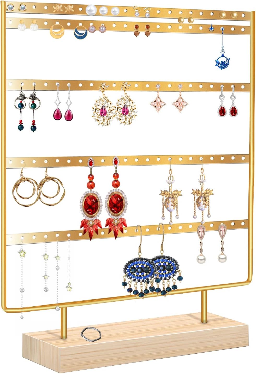 Support Bijoux En Velours Noir - Organisateur 3D Pour Colliers Et Boucles D'oreilles, Design Pliable, Rangement Pratique
