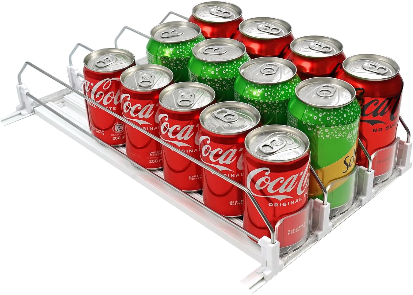 Amazon.com: Drink Organizer for Fridge-White Automatic Pusher Glide ...