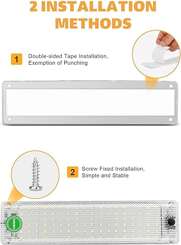 Miniatura 3 de Barra de luz interior LED de 12 V, 2376 lúmenes, CC de 12 V, tira de luces LED de techo, accesorio de iluminación interior con interruptor de