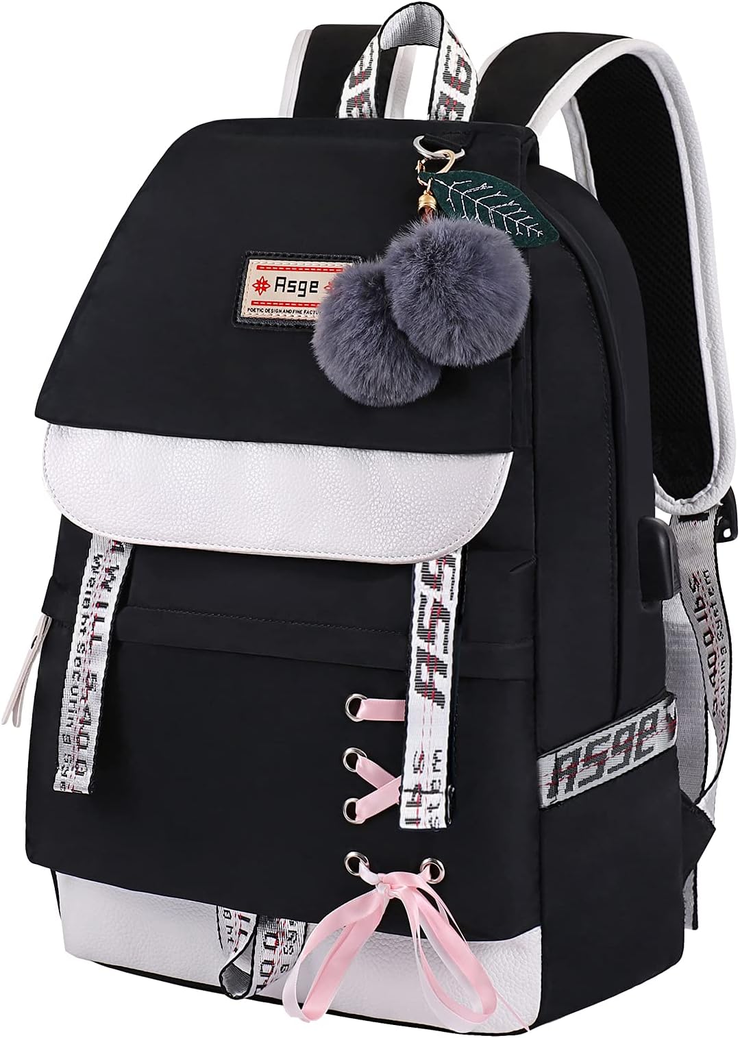 Girls Backpack School Bags for Girls Nylon Waterproof College Rucksack Fashion Casual Daypack Women Bookbag Boys Schoolbag Teenagers Durable Unisex Student Backpacks