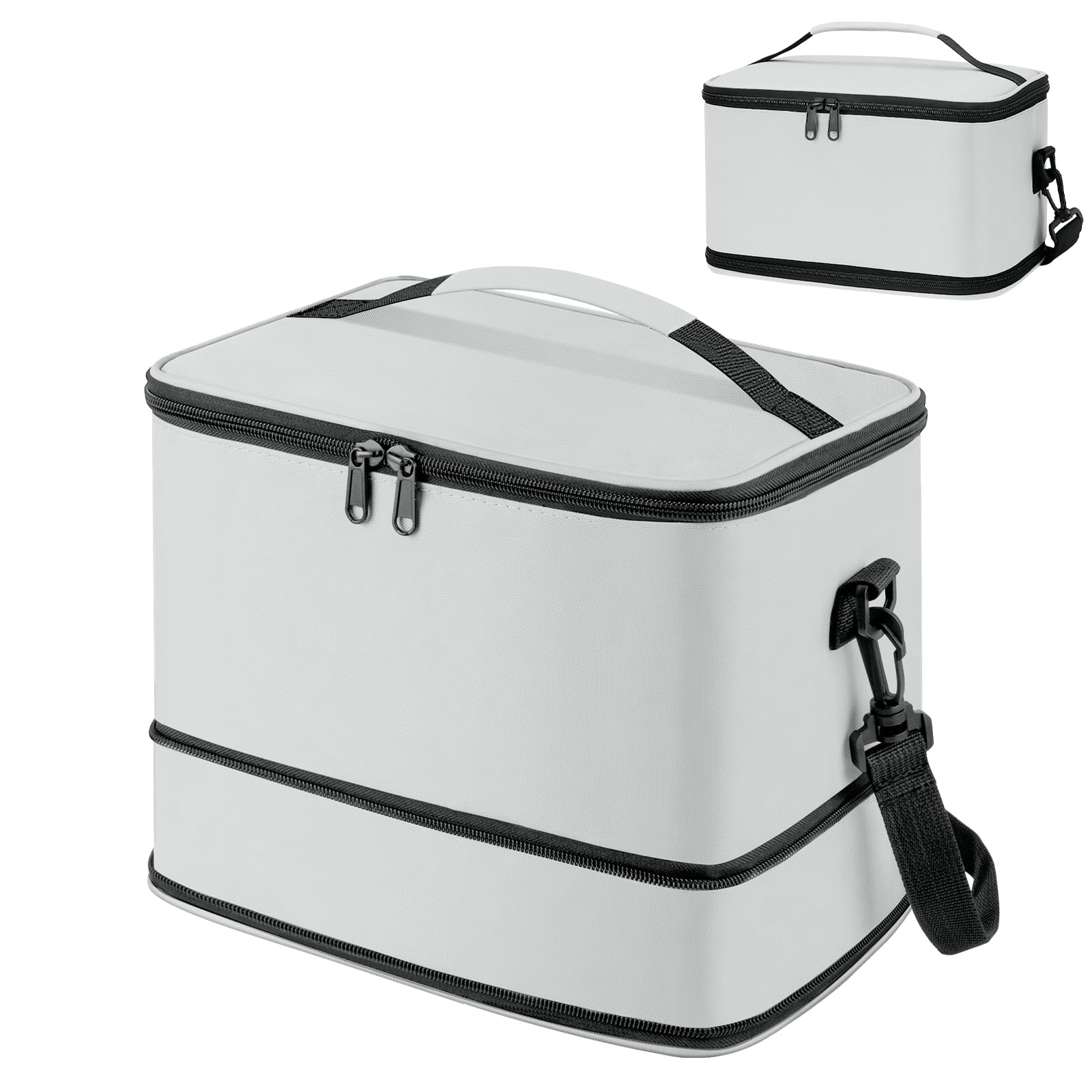 Large Lunch Bag Insulated Lunch Box for Women Men Adult Compression Expandable Lunchbox Cooler Bag Reusable Lunch Pail