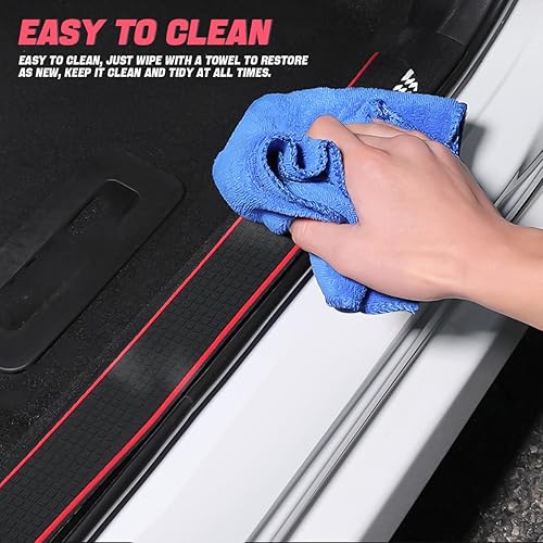 Miniatura 19 de Protector de parachoques trasero de automóvil, universal de goma negra antiarañazos/almohadilla protectora para la puerta del maletero deslizante