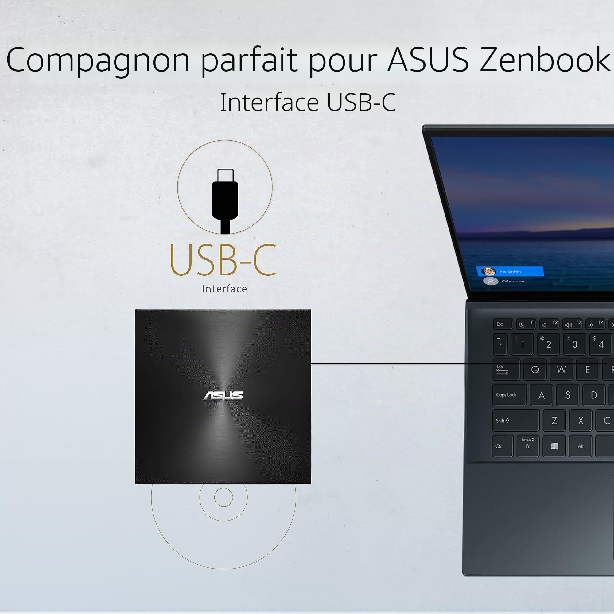 ASUS Zendrive U8M SDRW-08U8M-U/BLK/G/AS/P2G Noir